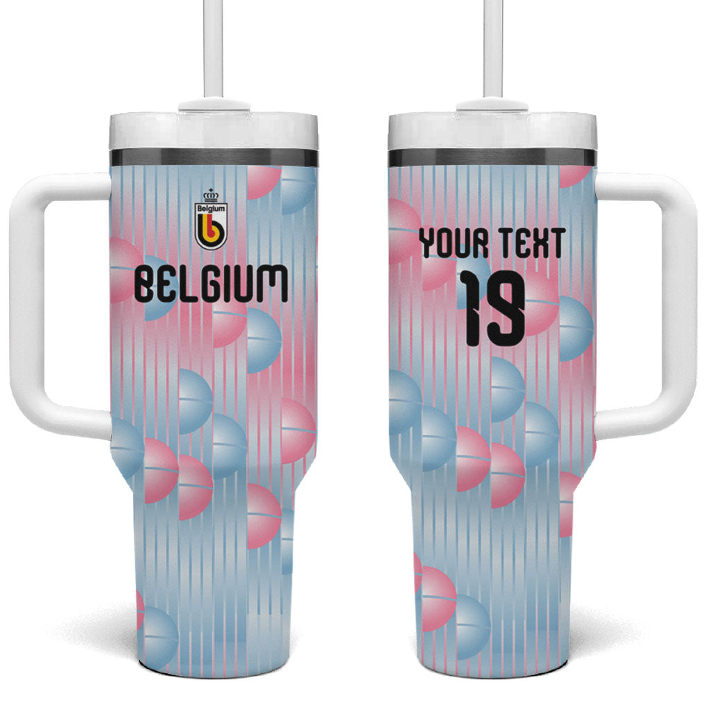 Custom World Football 2026 Belgium Tumbler With Handle Belgian The Red Devils Champions
