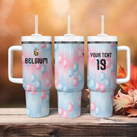 Custom World Football 2026 Belgium Tumbler With Handle Belgian The Red Devils Champions