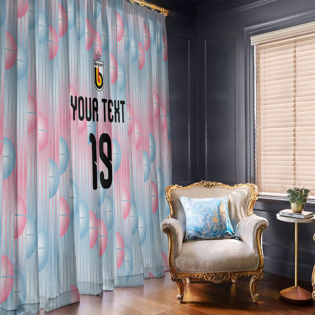 Custom World Football 2026 Belgium Window Curtain Belgian The Red Devils Champions