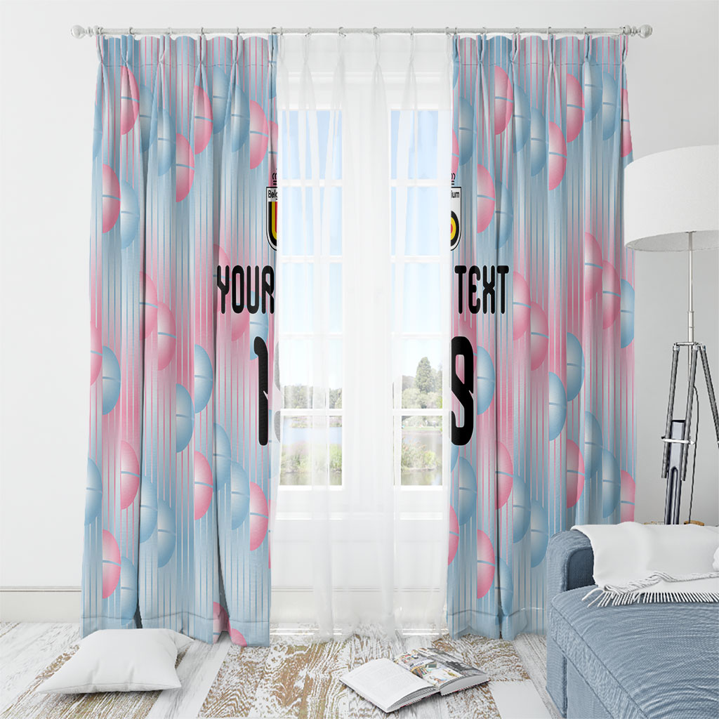 Custom World Football 2026 Belgium Window Curtain Belgian The Red Devils Champions