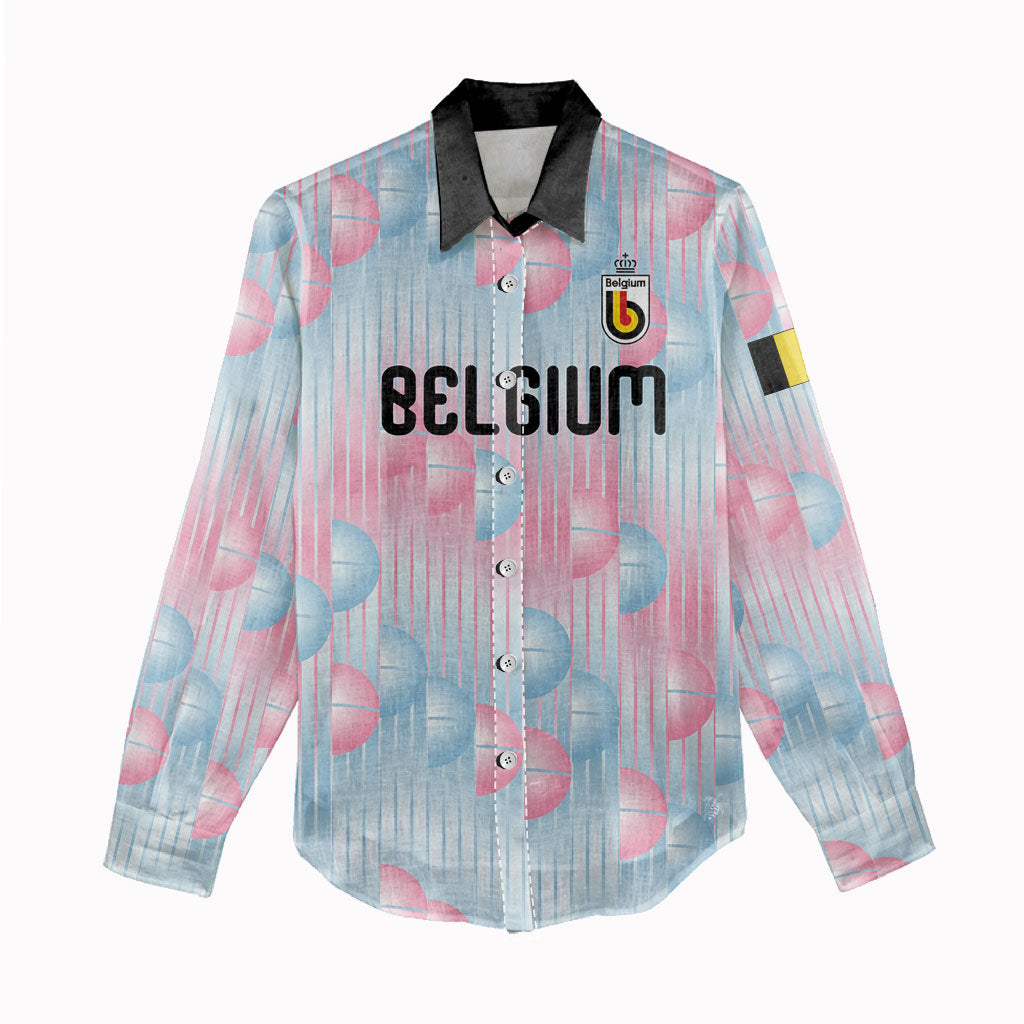 Custom World Football 2026 Belgium Women Casual Shirt Belgian The Red Devils Champions