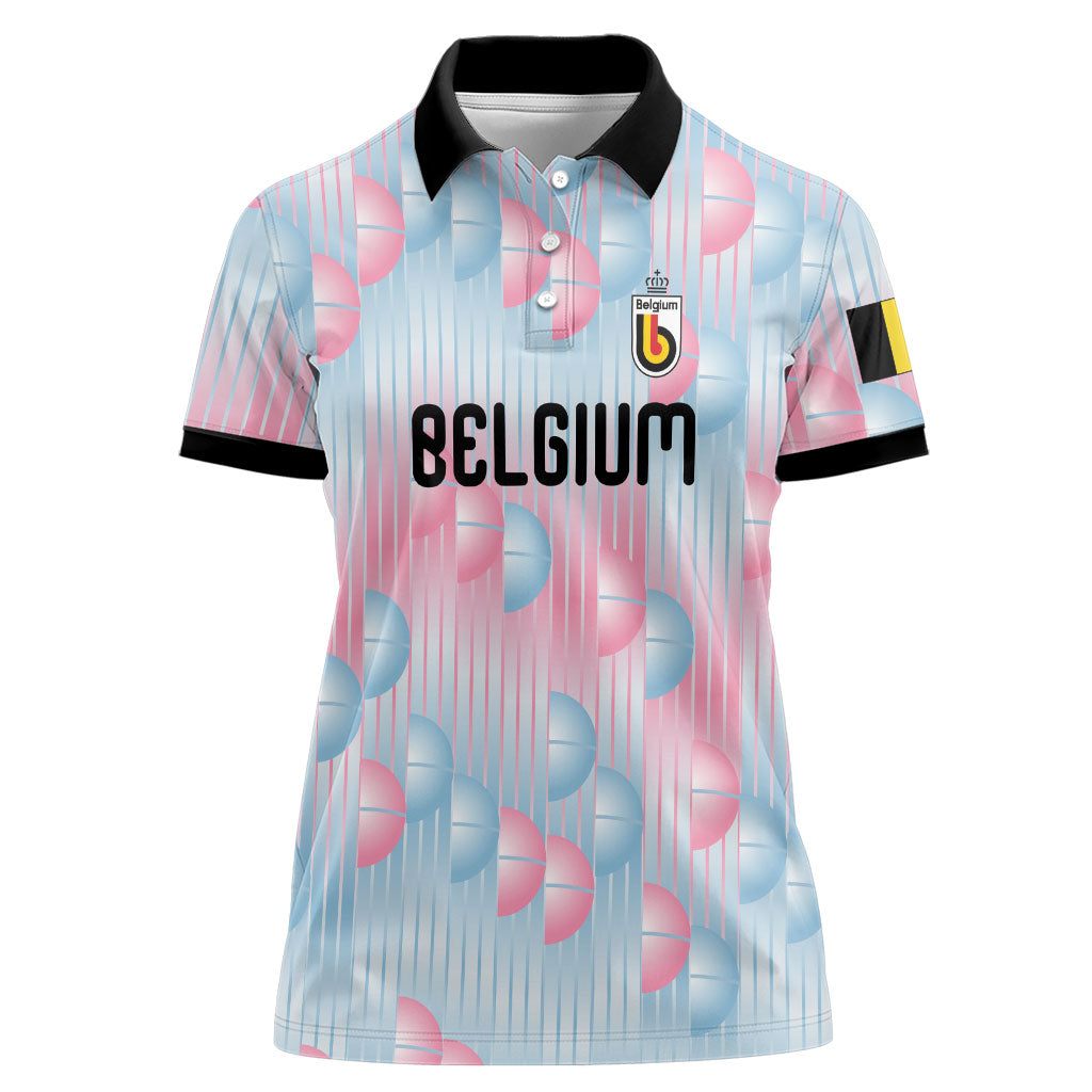 Custom World Football 2026 Belgium Women Polo Shirt Belgian The Red Devils Champions