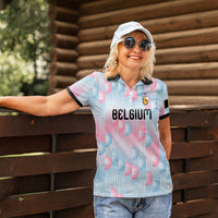 Custom World Football 2026 Belgium Women Polo Shirt Belgian The Red Devils Champions