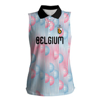 Custom World Football 2026 Belgium Women Sleeveless Polo Shirt Belgian The Red Devils Champions