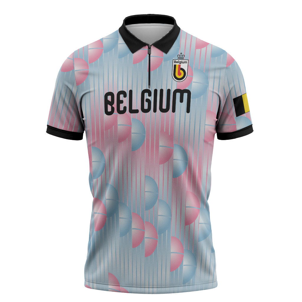 Custom World Football 2026 Belgium Zipper Polo Shirt Belgian The Red Devils Champions