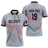 Custom World Football 2026 Belgium Zipper Polo Shirt Belgian The Red Devils Champions