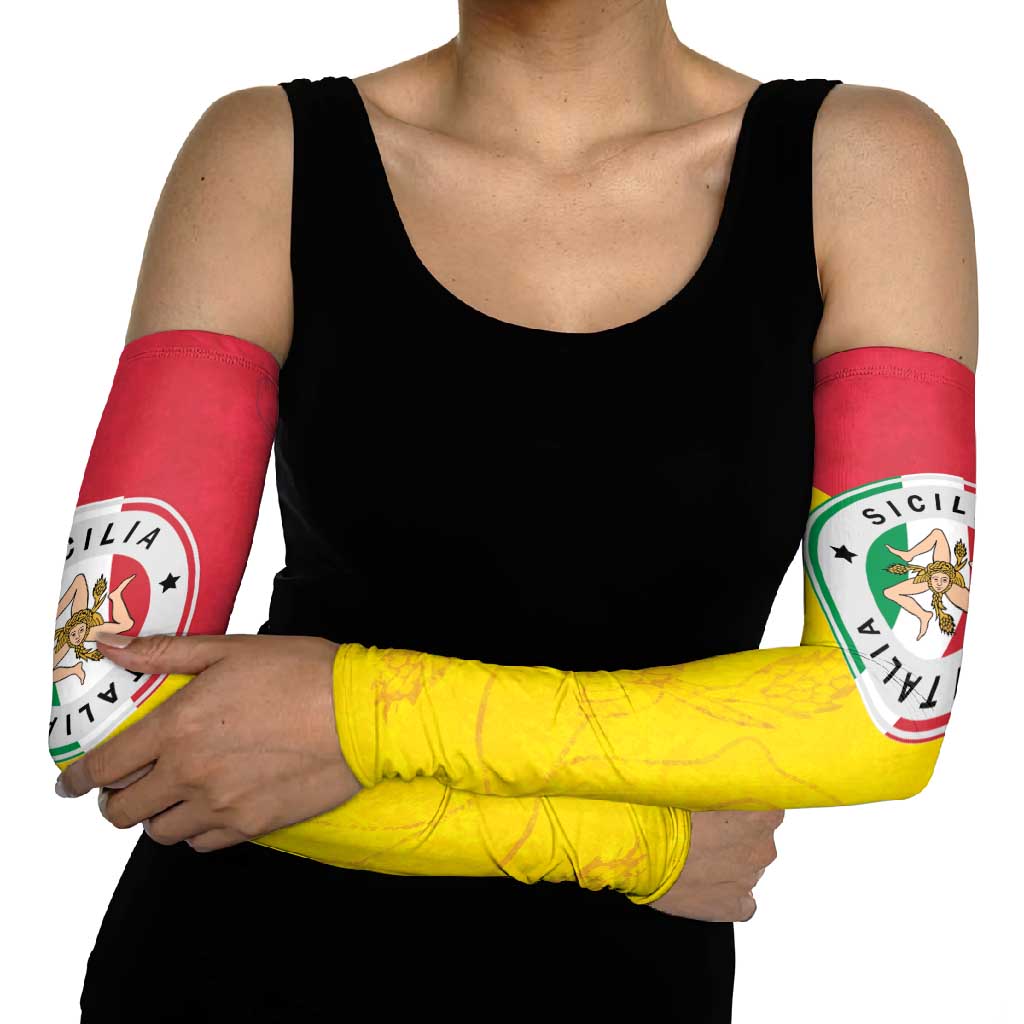 Italy Sicilia Arm Sleeves Triskeles With Lemons - Wonder Print Shop