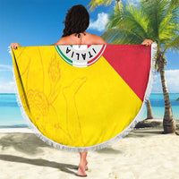 Italy Sicilia Beach Blanket Triskeles With Lemons - Wonder Print Shop