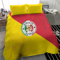 Italy Sicilia Bedding Set Triskeles With Lemons - Wonder Print Shop