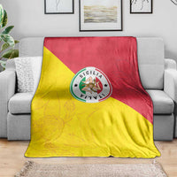 Italy Sicilia Blanket Triskeles With Lemons - Wonder Print Shop