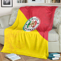 Italy Sicilia Blanket Triskeles With Lemons - Wonder Print Shop
