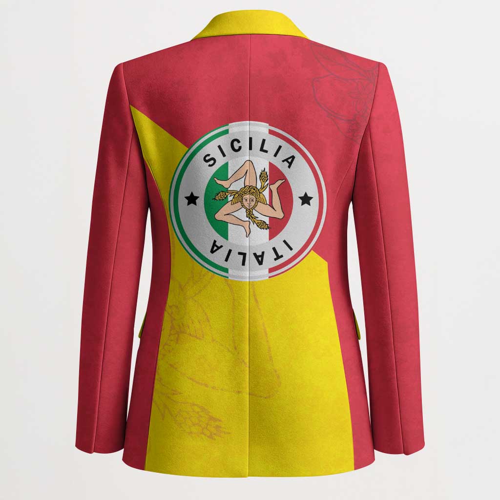 Italy Sicilia Blazer Triskeles With Lemons - Wonder Print Shop