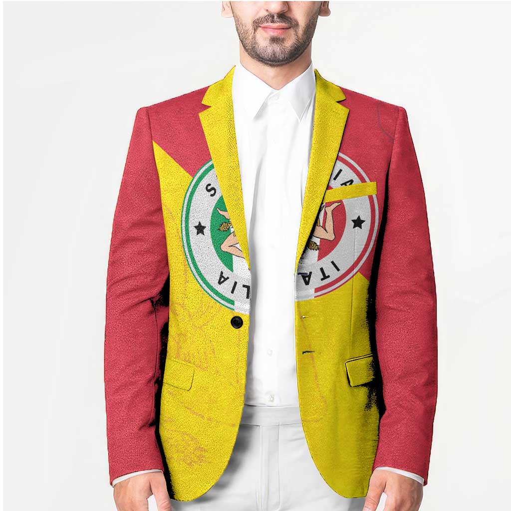 Italy Sicilia Blazer Triskeles With Lemons - Wonder Print Shop