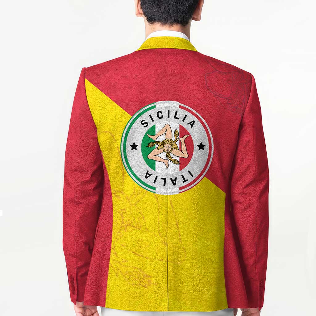 Italy Sicilia Blazer Triskeles With Lemons - Wonder Print Shop