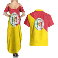 Italy Sicilia Couples Matching Summer Maxi Dress and Hawaiian Shirt Triskeles With Lemons - Wonder Print Shop