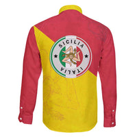 Italy Sicilia Family Matching Long Sleeve Bodycon Dress and Hawaiian Shirt Triskeles With Lemons - Wonder Print Shop