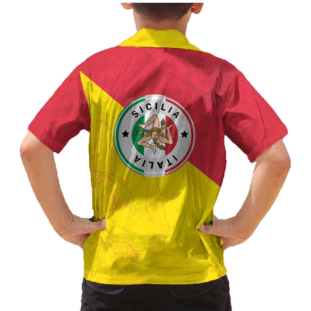 Italy Sicilia Family Matching Mermaid Dress and Hawaiian Shirt Triskeles With Lemons - Wonder Print Shop