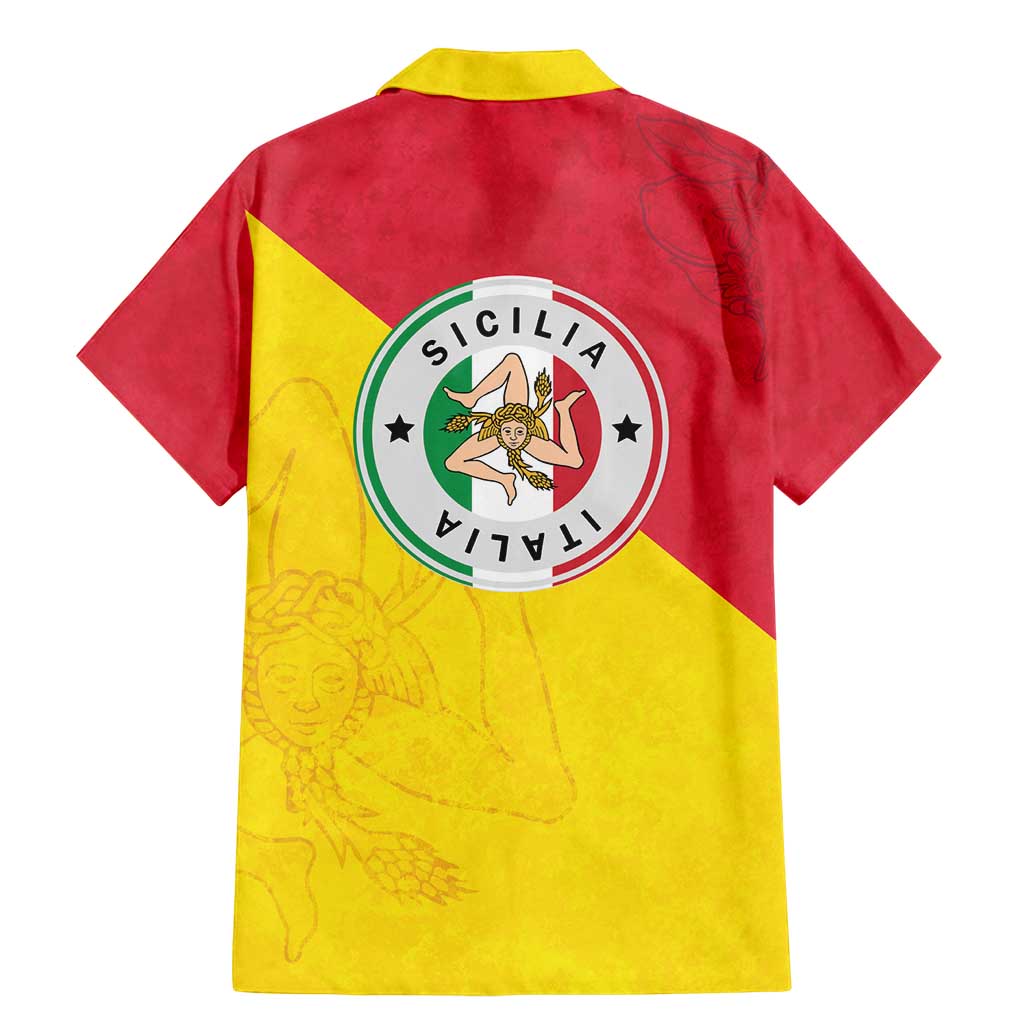 Italy Sicilia Family Matching Mermaid Dress and Hawaiian Shirt Triskeles With Lemons - Wonder Print Shop