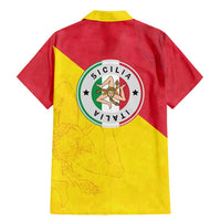 Italy Sicilia Family Matching Mermaid Dress and Hawaiian Shirt Triskeles With Lemons - Wonder Print Shop