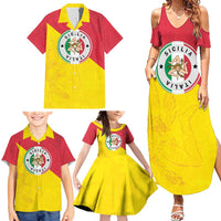 Italy Sicilia Family Matching Summer Maxi Dress and Hawaiian Shirt Triskeles With Lemons - Wonder Print Shop