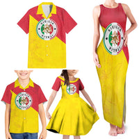 Italy Sicilia Family Matching Tank Maxi Dress and Hawaiian Shirt Triskeles With Lemons - Wonder Print Shop