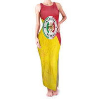 Italy Sicilia Family Matching Tank Maxi Dress and Hawaiian Shirt Triskeles With Lemons - Wonder Print Shop