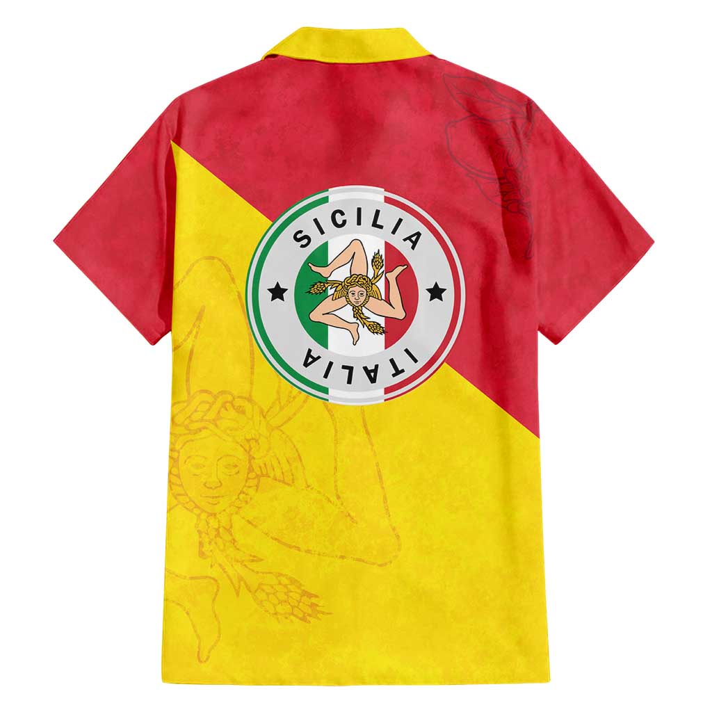 Italy Sicilia Hawaiian Shirt Triskeles With Lemons - Wonder Print Shop