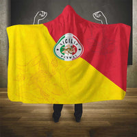 Italy Sicilia Hooded Blanket Triskeles With Lemons - Wonder Print Shop