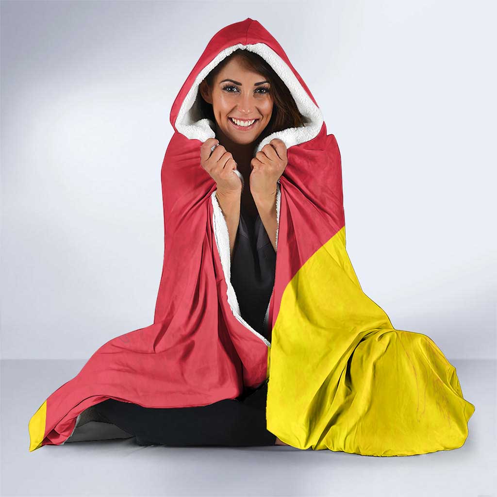 Italy Sicilia Hooded Blanket Triskeles With Lemons - Wonder Print Shop