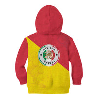 Italy Sicilia Kid Hoodie Triskeles With Lemons - Wonder Print Shop