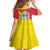 Italy Sicilia Kid Short Sleeve Dress Triskeles With Lemons - Wonder Print Shop