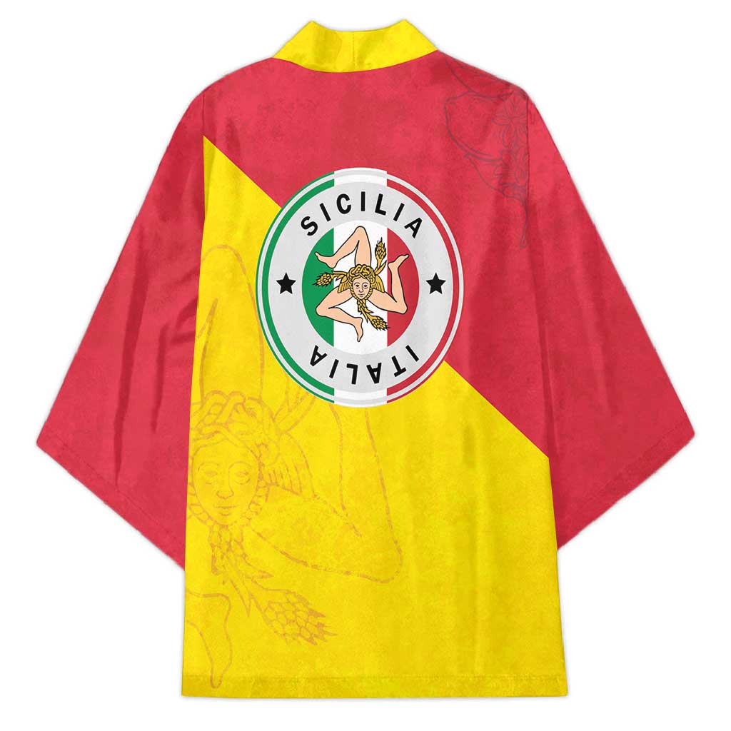 Italy Sicilia Kimono Triskeles With Lemons - Wonder Print Shop