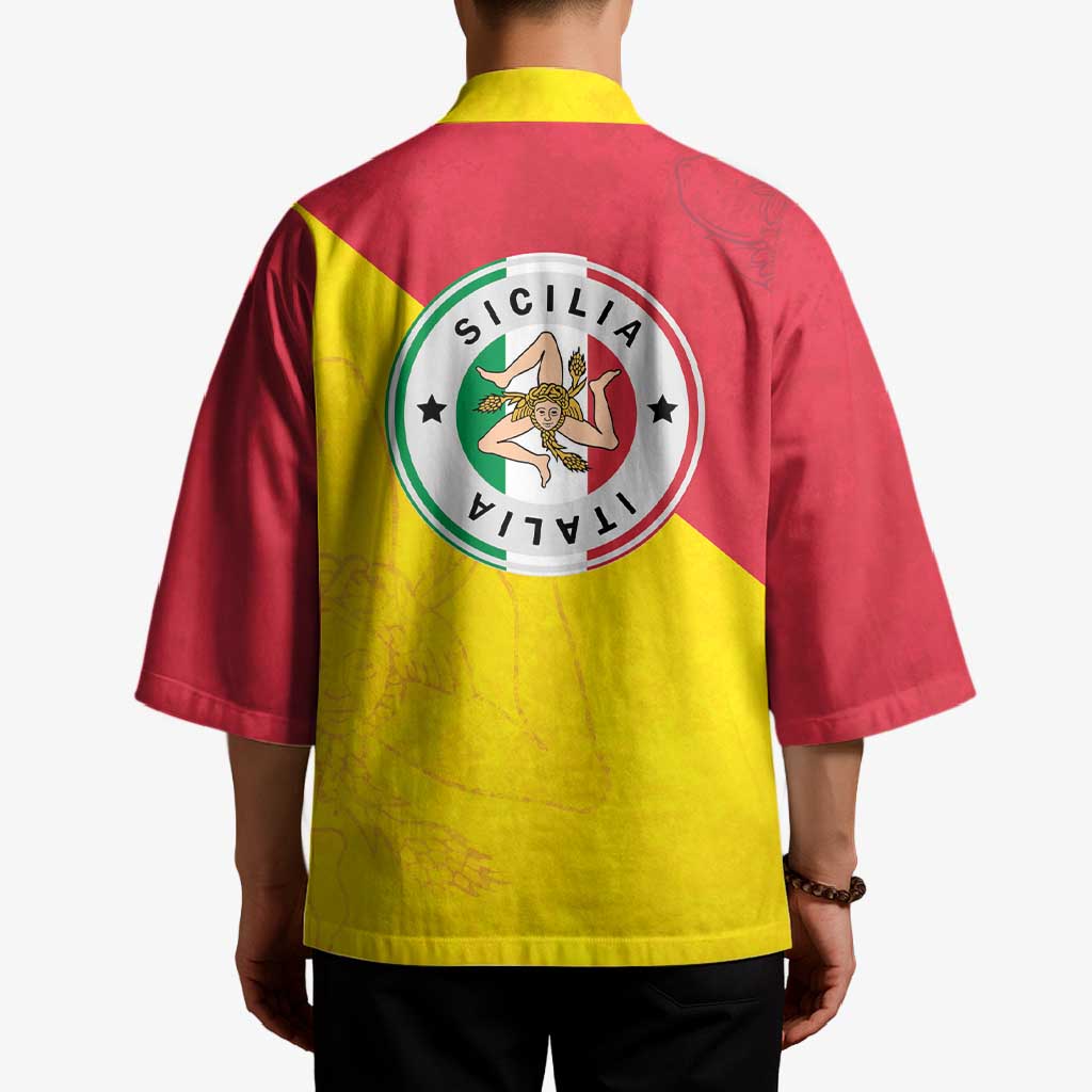 Italy Sicilia Kimono Triskeles With Lemons - Wonder Print Shop