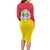 Italy Sicilia Long Sleeve Bodycon Dress Triskeles With Lemons - Wonder Print Shop