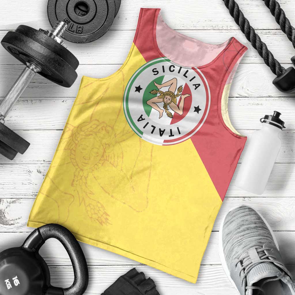 Italy Sicilia Men Tank Top Triskeles With Lemons - Wonder Print Shop