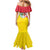 Italy Sicilia Mermaid Dress Triskeles With Lemons - Wonder Print Shop