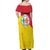Italy Sicilia Off Shoulder Maxi Dress Triskeles With Lemons - Wonder Print Shop