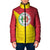Italy Sicilia Padded Jacket Triskeles With Lemons - Wonder Print Shop