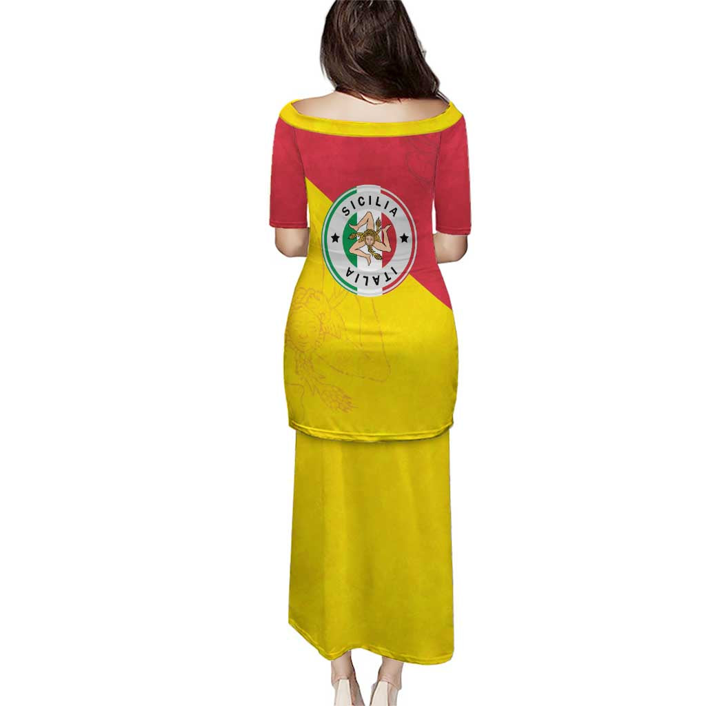 Italy Sicilia Puletasi Triskeles With Lemons - Wonder Print Shop