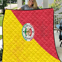 Italy Sicilia Quilt Triskeles With Lemons - Wonder Print Shop