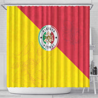 Italy Sicilia Shower Curtain Triskeles With Lemons - Wonder Print Shop