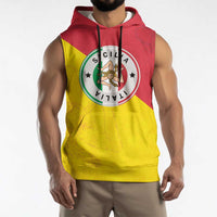 Italy Sicilia Sleeveless Hoodie Triskeles With Lemons - Wonder Print Shop