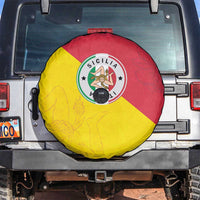 Italy Sicilia Spare Tire Cover Triskeles With Lemons - Wonder Print Shop