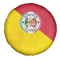 Italy Sicilia Spare Tire Cover Triskeles With Lemons - Wonder Print Shop