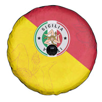 Italy Sicilia Spare Tire Cover Triskeles With Lemons - Wonder Print Shop