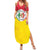 Italy Sicilia Summer Maxi Dress Triskeles With Lemons - Wonder Print Shop