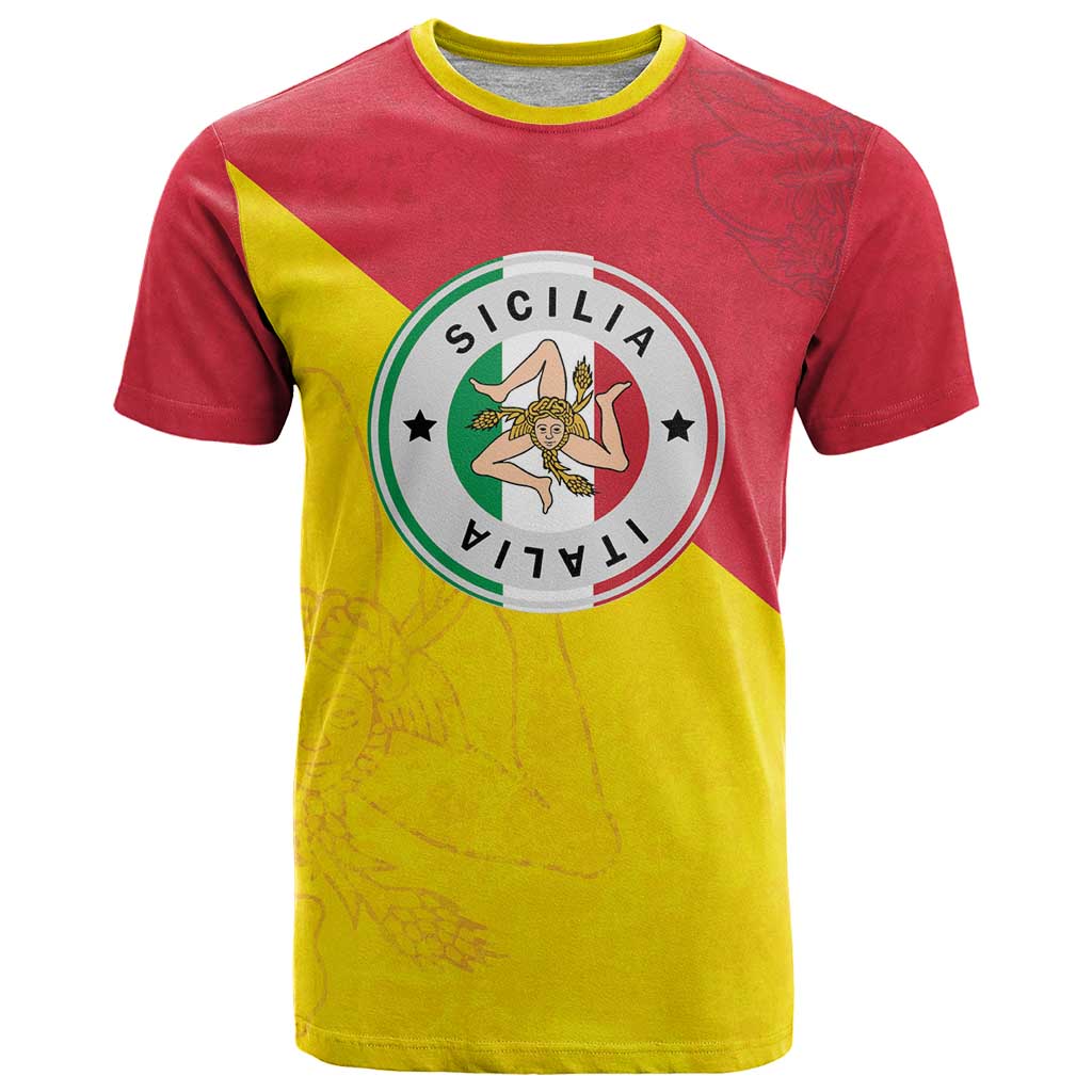 Italy Sicilia T Shirt Triskeles With Lemons - Wonder Print Shop
