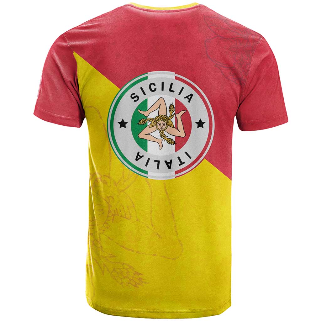 Italy Sicilia T Shirt Triskeles With Lemons - Wonder Print Shop