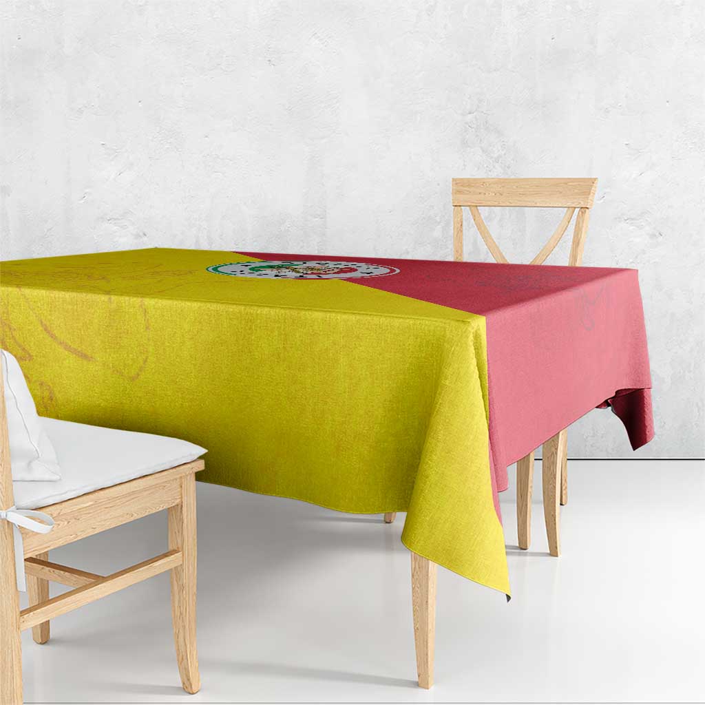 Italy Sicilia Tablecloth Triskeles With Lemons - Wonder Print Shop
