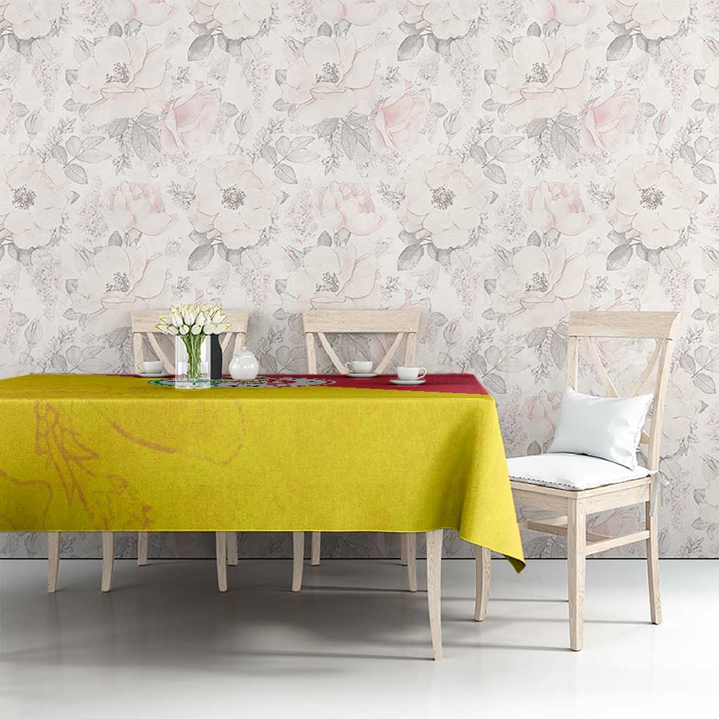 Italy Sicilia Tablecloth Triskeles With Lemons - Wonder Print Shop